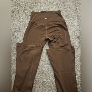 brown lululemon mini flares size 4